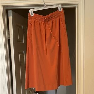 Athleta Avenue Orange Midi Skirt